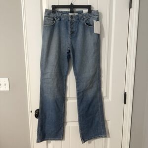 NEW Tommy Hilfiger Jeans Cowboy Fit Boot Cut Button Fly Blue Denim Womens Size 8